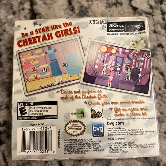 Gameboy Advanced game CHEETAH GIRLS NEW SEALED - Picture 2 of 2